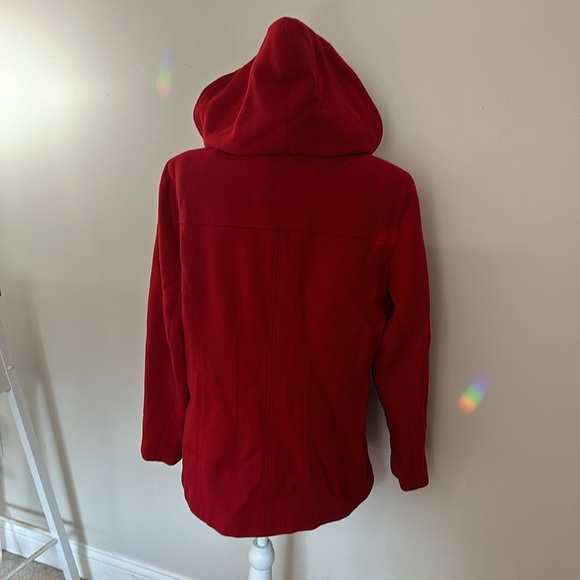 Braeton 100% Wool Red Hooded Coat XL - Picture 5 of 7